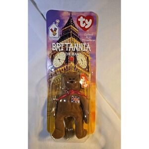 Vintage~TY Brittania‎ The Bear~ Beanie Baby~ McDonalds ~Rare~New In Package